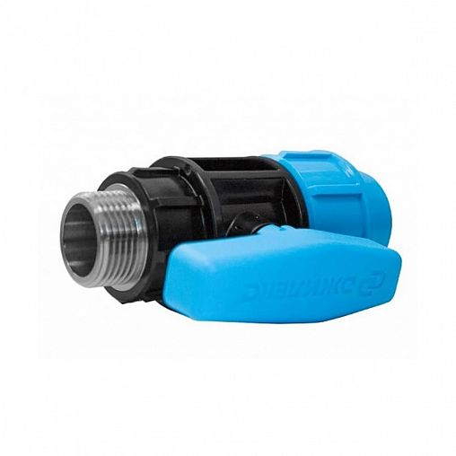 Кран шаровой для труб ПНД Джилекс ПРО, с наружной резьбой, 32 x 1" П фото