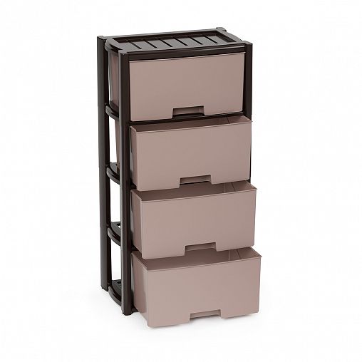 Комод четырехсекционный Альтернатива Колорит, 47,5 x 30 x 94 см, венге фото