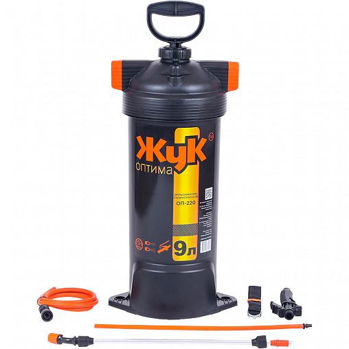 Опрыскиватель Жук Оптима ОП-220 9 л, стеклопластик, нетелескопический брандспойт фото