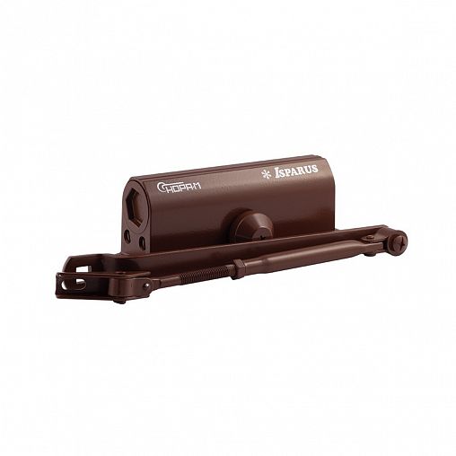 Доводчик дверной Нора-М 420 Isparus, для дверей 40 - 90 кг, коричневый фото