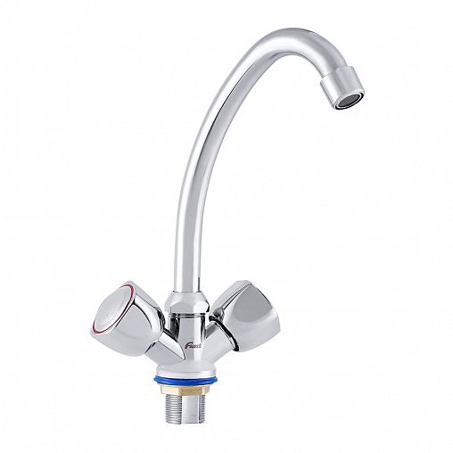 Смеситель для кухни Fauzt FZs-211-17, двухвентильный, хром фото