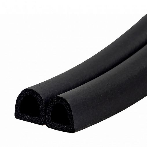 Уплотнитель промышленный D-профиль Tech-Top, 12 x 14 мм, бухта 40 м, черный фото Уплотнитель промышленный D-профиль Tech-Top, 12 x 14 мм, бухта 40 м, черный фото
