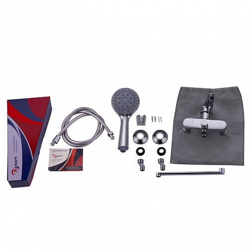 Смеситель для ванны с душем PLStart PD22086, с длинным изливом, хром фото