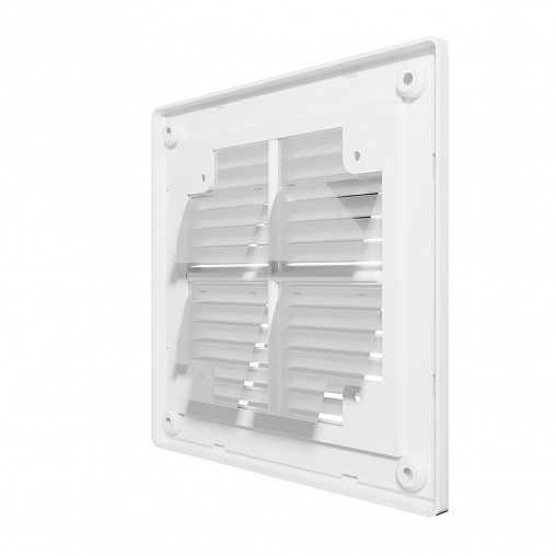 Решетка вентиляционная разъемная Era R1515BV, пластиковая, с обратным клапаном, 150 x 150 мм фото