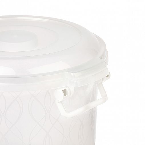 Контейнер для хранения Альтернатива, круглый, с крышкой и ручками, 10 л фото