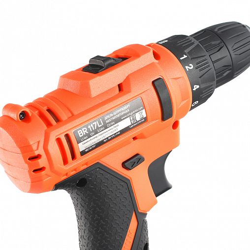 Дрель-шуруповерт аккумуляторная Patriot BR 117LI, 12 В, 2 x 2 Ач Li-ion, с 2 АКБ и ЗУ фото