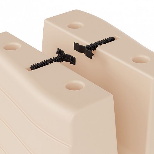 Кашпо Альтернатива Жемчужина, на перила, 29,5 x 28,5 x 20 см, бежевое фото