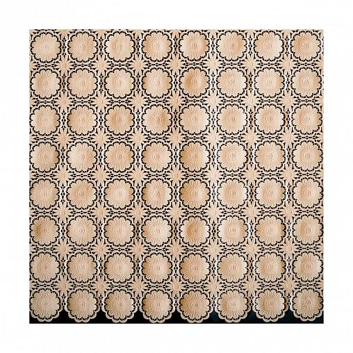 Клеенка столовая ПВХ Вилина Элегия 7055-005, 1,35 x 22 м, бежевая фото