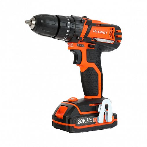 Дрель-шуруповерт аккумуляторная Patriot BR 201UES-H, 20 В, 2 x 2 Ач Li-ion, с 2 АКБ и ЗУ фото