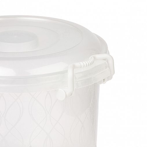 Контейнер для хранения Альтернатива, круглый, с крышкой и ручками, 10 л фото