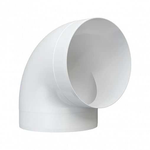 Колено круглое Era 16ККП, 90 градусов, пластик, d 160 мм фото