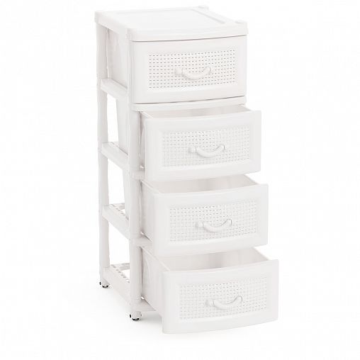 Комод четырехсекционный Альтернатива, 48 x 38 x 98 см, белый фото