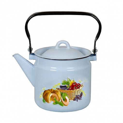 Чайник эмалированный СтальЭмаль, 2 л, с декором фото