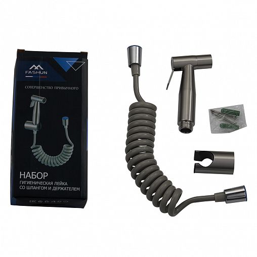 Гигиенический душ Fashun, A28, сатин/серый фото