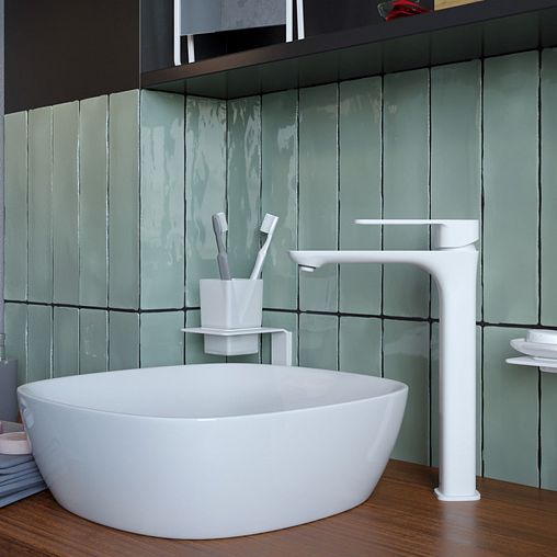 Смеситель для раковины IDDIS Slide, белый матовый фото