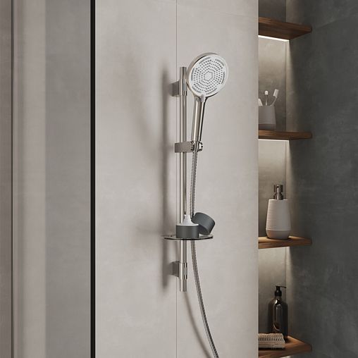 Душевой комплект Milardo Ideal Spa (стойка, лейка, шланг, держатель, мыльница), хром фото