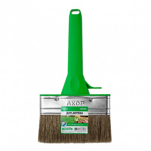 Кисть плоская для дерева Акор Мастер, смешанная щетина, пластиковая ручка, 120 x 35 мм фото