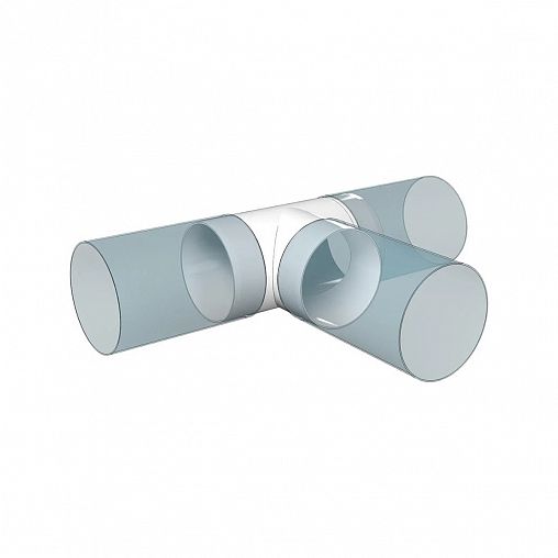 Т-образный соединитель воздуховодов Era 16ТП, пластик, d 160 мм фото