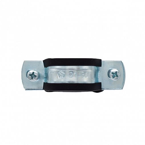 Хомут металлорезиновый CTM, с шурупом и дюбелем, 15 - 19 мм, 3/8" фото