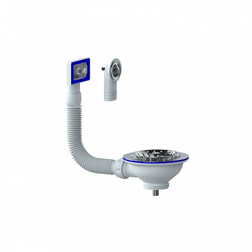 Выпуск Unicorn E157, с нержавеющей чашкой 115 мм, с переливом, 1 1/2" фото