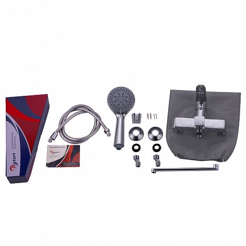 Смеситель для ванны с душем PLStart PD22016, с длинным изливом, хром фото