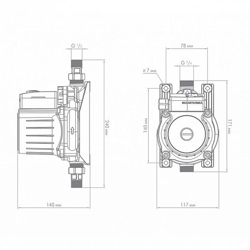 Насос поверхностный Джилекс Комфорт Про 30/12, автоматический, 150 Вт, 1800 л/ч фото