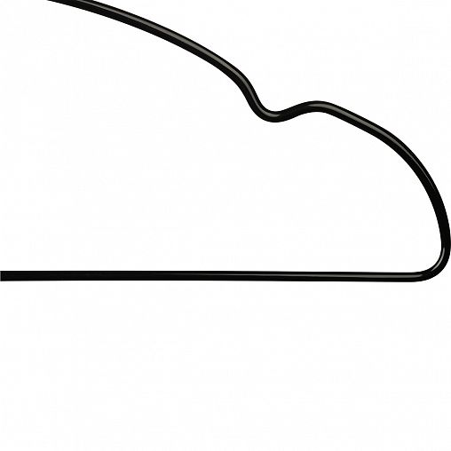 Вешалки для одежды Рыжий кот, с ПВХ покрытием и перекладиной, 40 x 19 x 0,4 см, черные, набор 10 шт фото