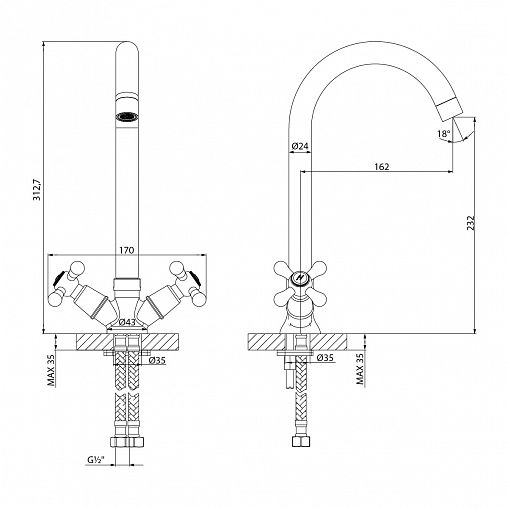 Смеситель для кухни Lemark Promotion LM6045C, хром фото