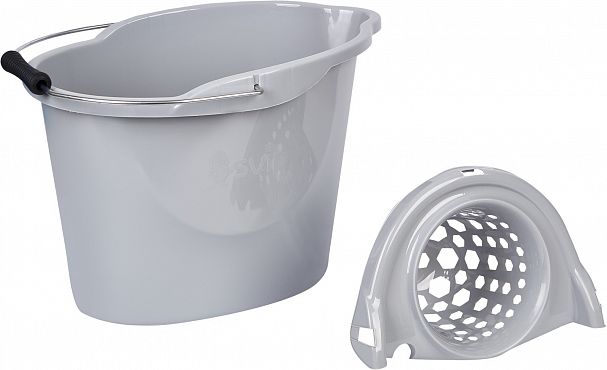 Ведро Моп с отжимом Spin&Clean Vogue, 12 л, серебро фото