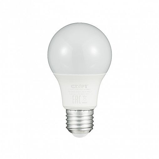Лампа светодиодная LED Старт ECO Груша, E27, 7 Вт, 4000 K, холодный свет фото