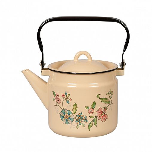 Чайник эмалированный СтальЭмаль, 2 л, с декором фото