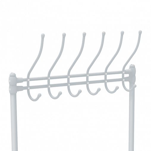 Вешалка напольная Nika, 2 полки, мягкое сиденье, 175 x 82,5 x 33,5 см, светло-серый/матовый серый фото