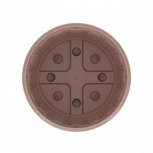 Горшок для цветов Альтернатива Дионис, с поддоном, 3,6 л, бежевый фото