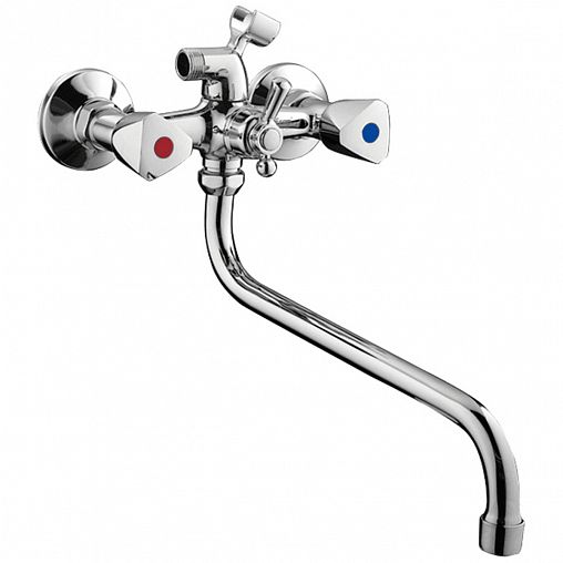 Смеситель для ванны с душем Fashun A2211, с длинным изливом, хром фото