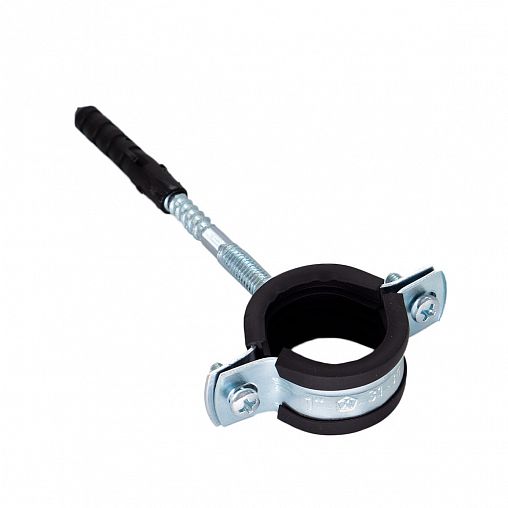 Хомут для крепления труб СТМ 3/4" (26 - 30 мм), комплект с шурупом и дюбелем фото