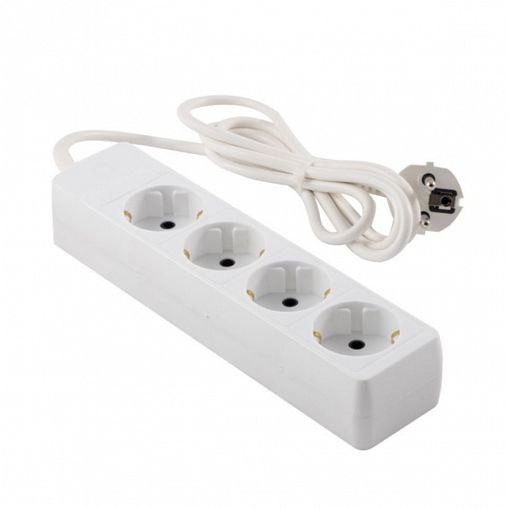 Удлинитель Engy Гранд, ПВС 3 x 0,75 мм, с заземлением, 4 розетки, 1,7 м, белый фото