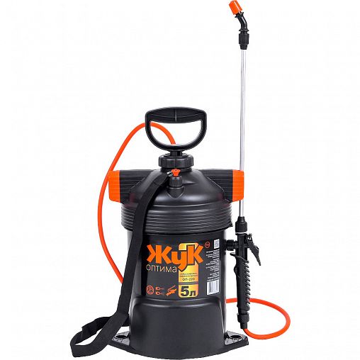 Опрыскиватель Жук Оптима ОП-220 5 л, стеклопластик, нетелескопический брандспойт фото