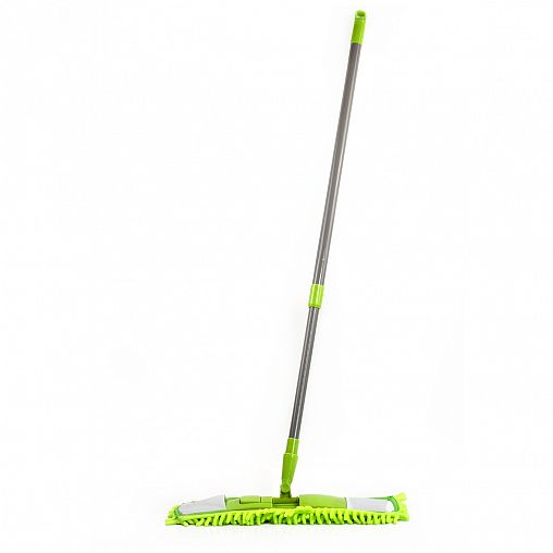 Швабра для пола Doм-Doм, длинный ворс, с насадкой из микрофибры, с рукояткой 70 - 120 см фото