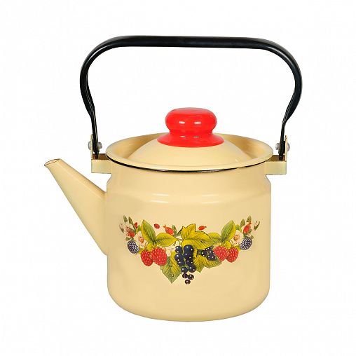 Чайник эмалированный СтальЭмаль, 2 л, с декором фото