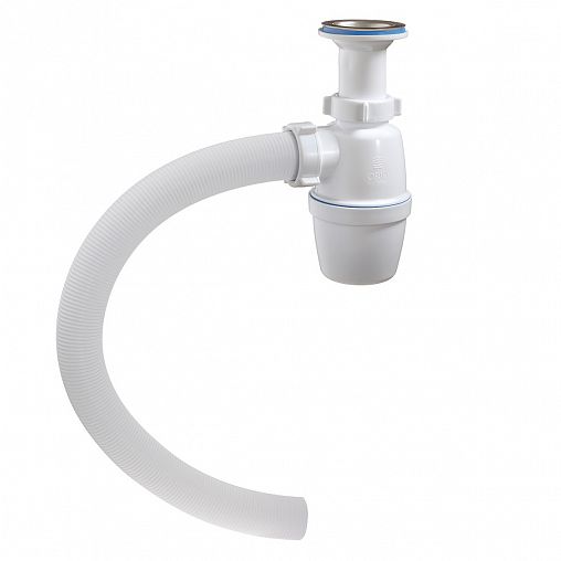 Сифон бутылочный Orio Е-40021, 1 1/2" x 40 мм, с гофротрубой фото