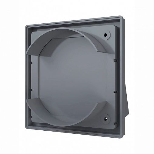 Выход стенной вытяжной Era 1515К12,5ФВ сер, 150 x 150 мм, с обратным клапаном, с фланцем D 125 мм фото