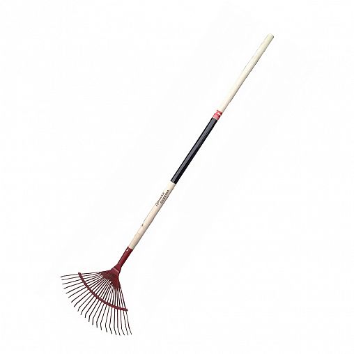 Грабли веерные Агросоната, проволочные, с деревянным черенком, 22 зуба фото