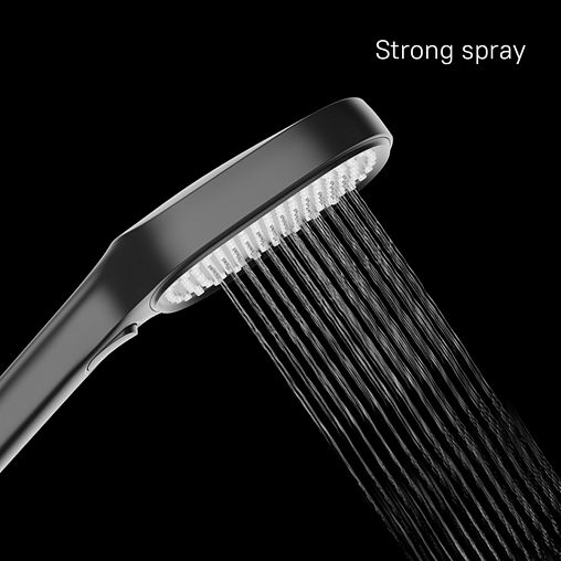 Лейка для душа Milardo Ideal Spa ILS3FB0M18, 3 режима, черная матовая фото