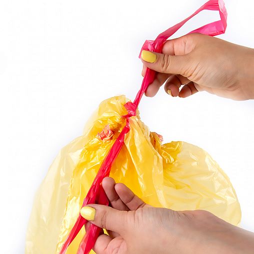 Мешки для мусора Avikomp, с завязками, 14 мкм, 60 л, рулон 10 шт, желтые фото