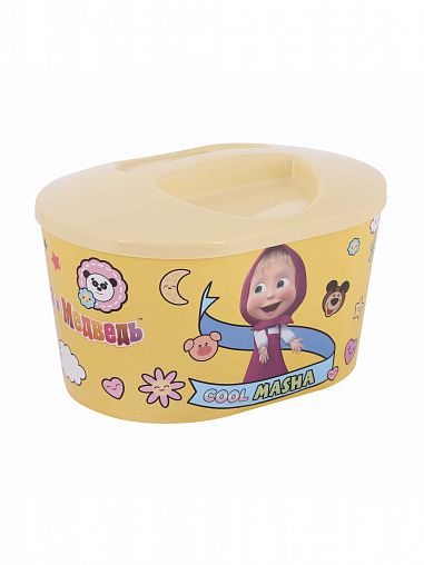 Шкатулка игрушечная Альтернатива Маша и Медведь, овальная фото