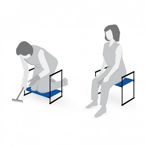 Скамейка садовая складная Nika СКМ, мягкое сиденье, 56 x 30 x 42,5, оранжевая фото