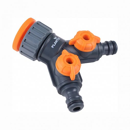 Штуцер для крана Plantic by Fiskars light, на два канала, 1/2" - 3/4" - 1" фото