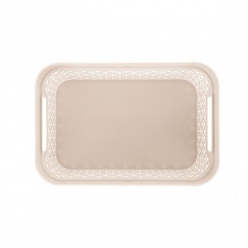 Корзина для хранения Альтернатива Элемент, с крышкой, 27 x 18,5 x 13,5 см, бежевая фото