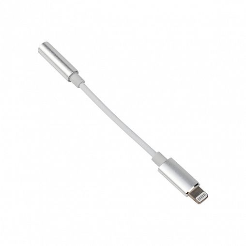 Кабель-переходник Rexant, с IPhone на AUX 3,5 мм, 10,5 см, белый фото