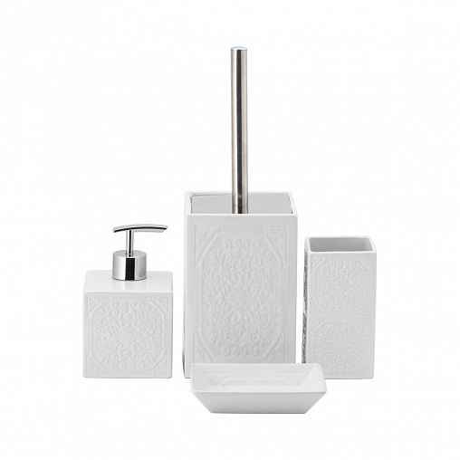 Ершик для унитаза Swensa Venice, с подставкой, керамика, белый фото
